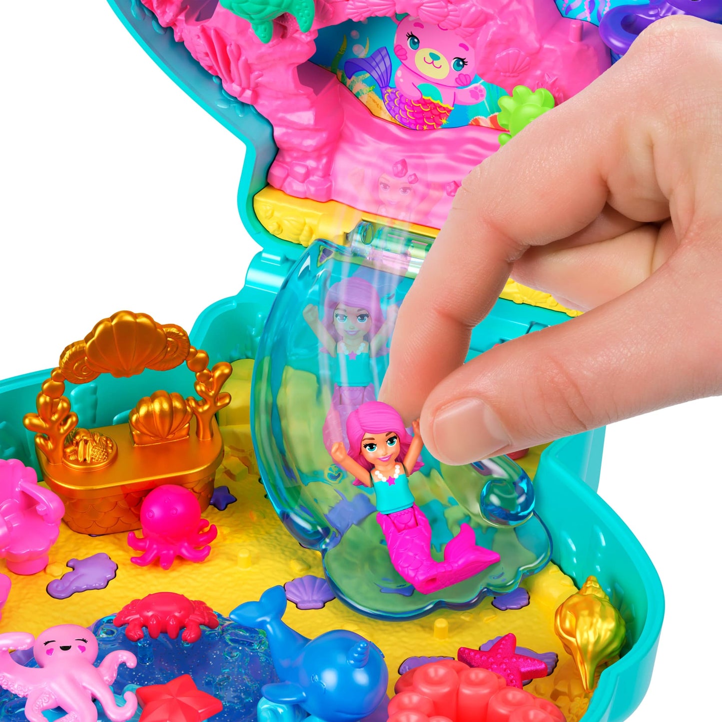 Polly Pocket Set De Juego Mundo De Compactos De Polly - Compacto Isla De Glitter