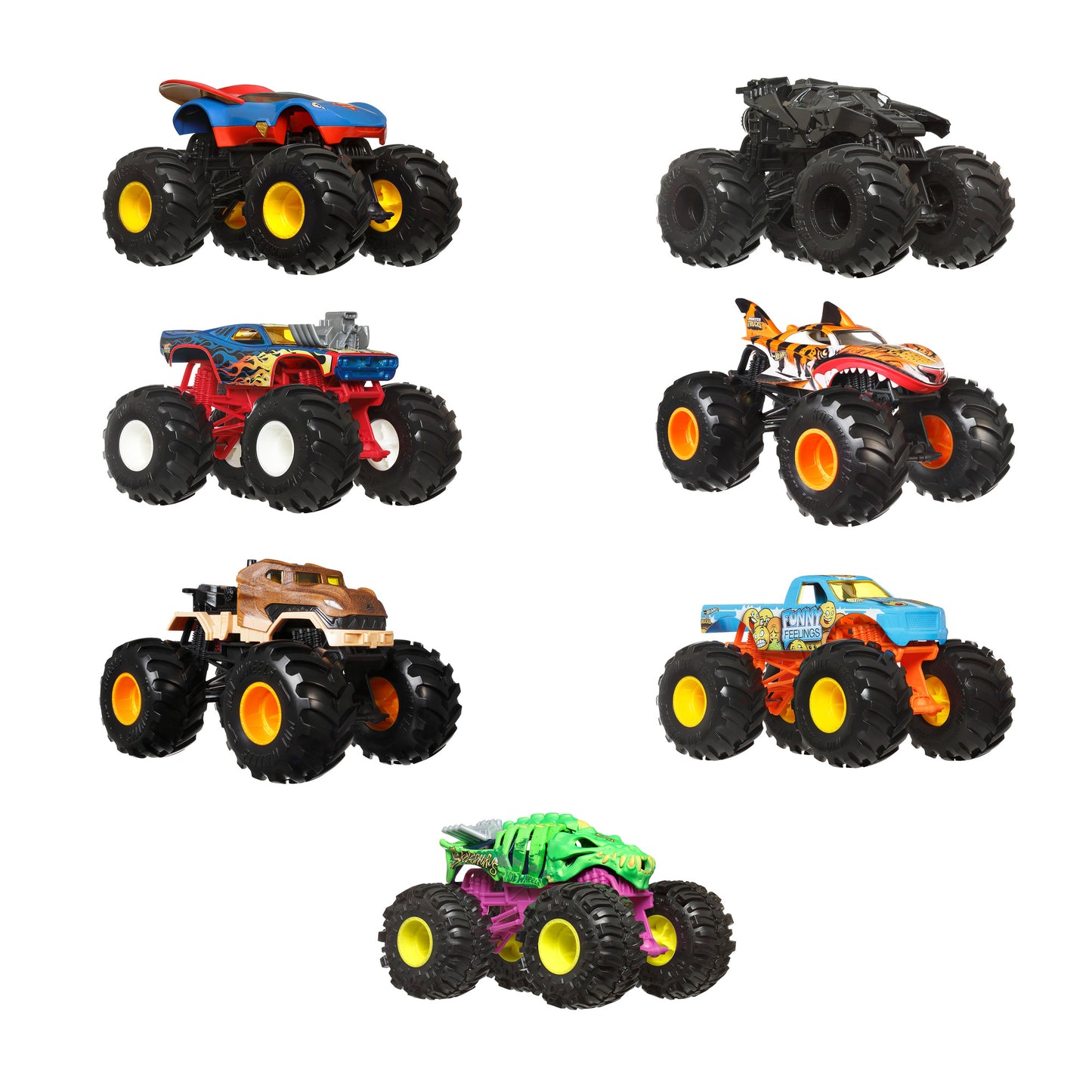 Hot Wheels Monster Trucks Escala 1:24 - Skelesaurus