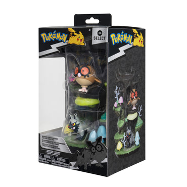 Pokémon Figura Select 15 cm Environment - Poochyena + Hoothoot