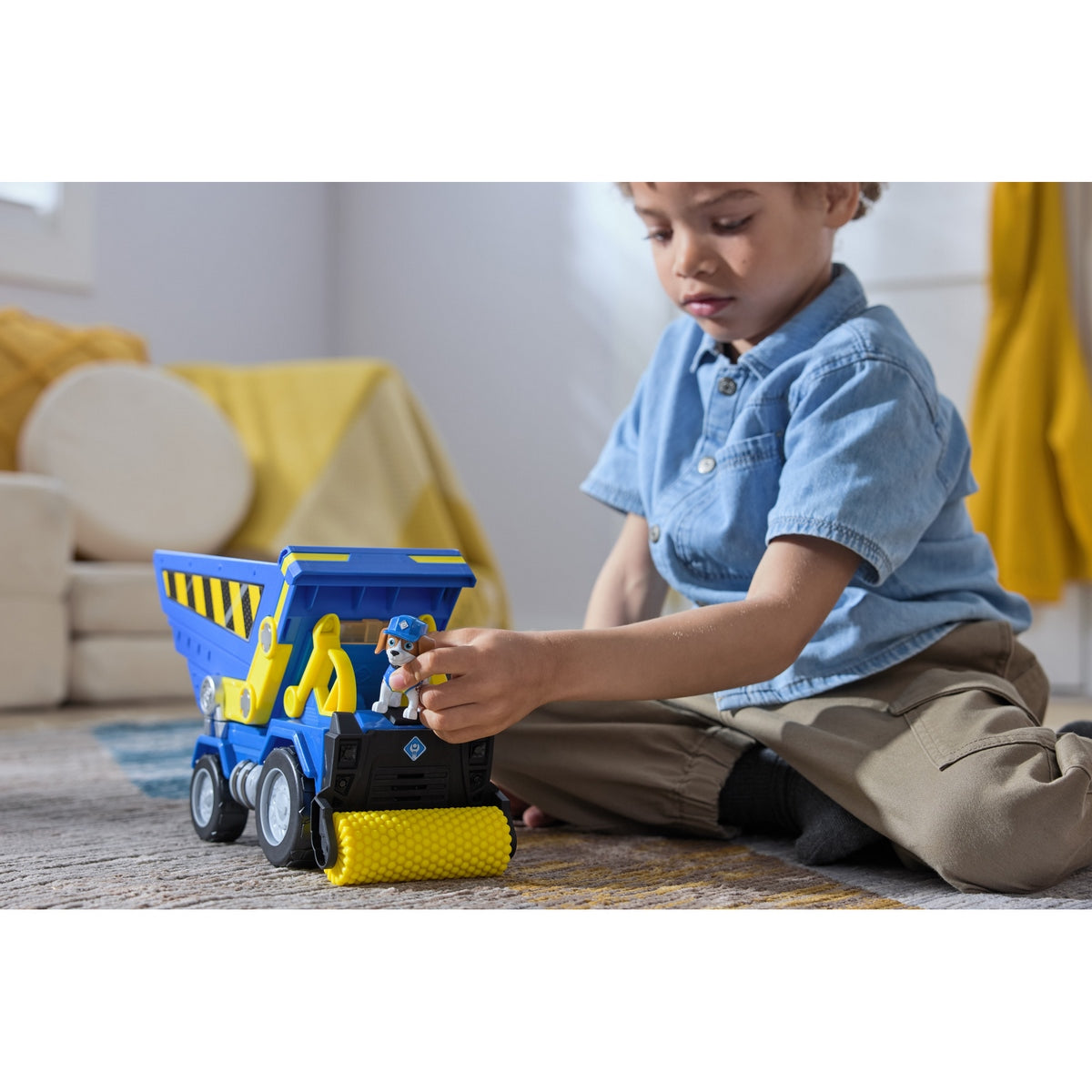 Paw Patrol Camion Tolva Rubble Con Luz Y Sonido