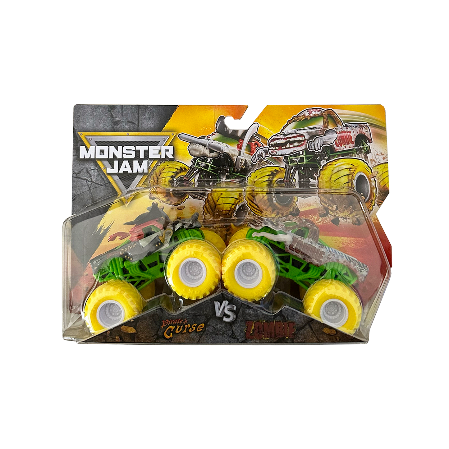 Monster Jam Vehículos 1:64 Pack 2 - Pirate’s Curse vs Zombie