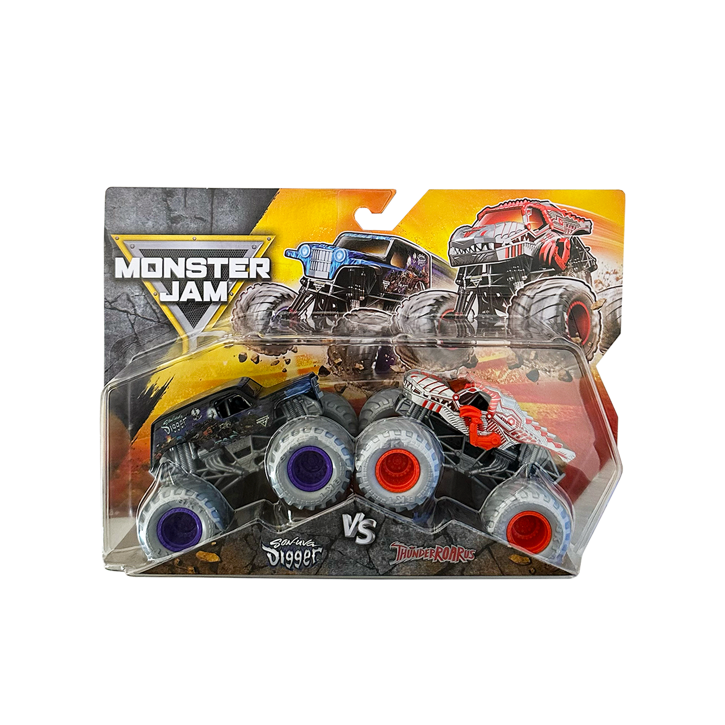 Monster Jam Vehículos 1:64 Pack 2 - Son-Uva Digger vs Thunderroarus