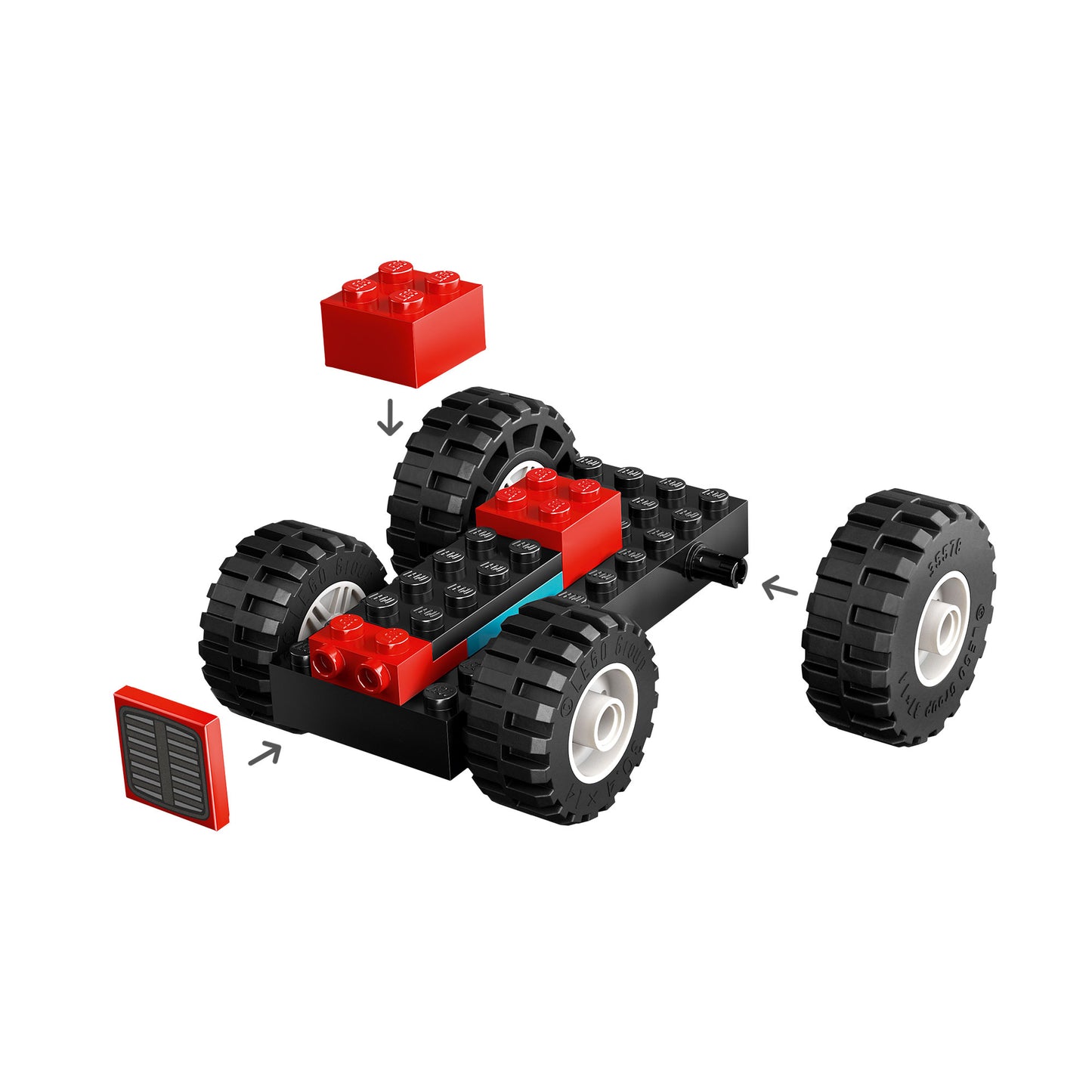 Tractor Rojo Con Remolque Y Oveja Lego City