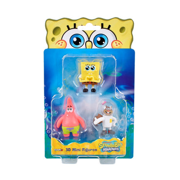 Pack 3 Figuras 5 Cm En Blister Bob Esponja - Arenita