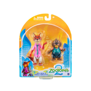 Zootopia Figuras Pack De 2 De 8 Cm - Nick Wilde Y Nibbles Maplestick