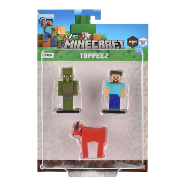 Set 3 Figuras 6 Cms Toppeez Minecraft - Steve