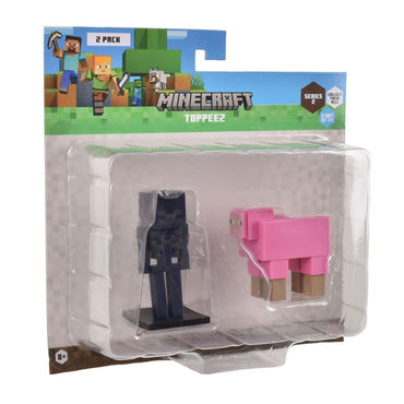 Set 2 Figuras 6 Cms Toppeez Minecraft - Esqueleto De Wither