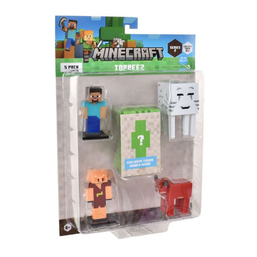 Set 5 Figuras 6 Cms Toppeez Minecraft - Steve