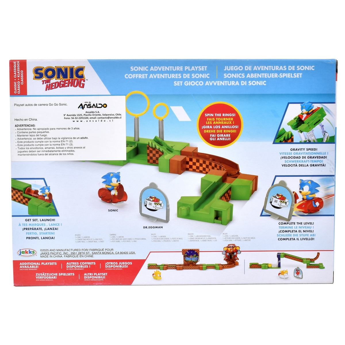 Playset Autos De Carrera Go Go Sonic -Sonic