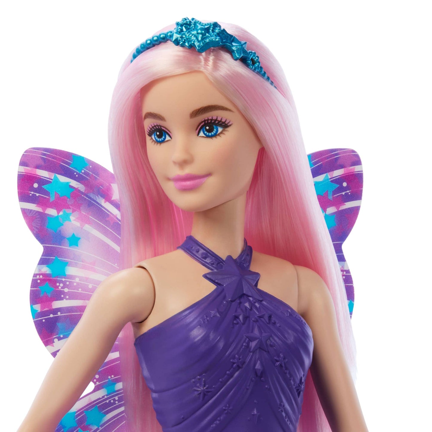 Barbie Dreamtopia Bailarina Hada - Pelo Rosa - Alas Moradas