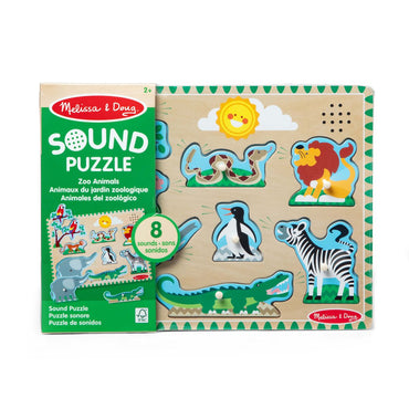 Puzzle Encaje De Madera La Granja Con Sonido Melissa And Doug - Animales Del Zoologico