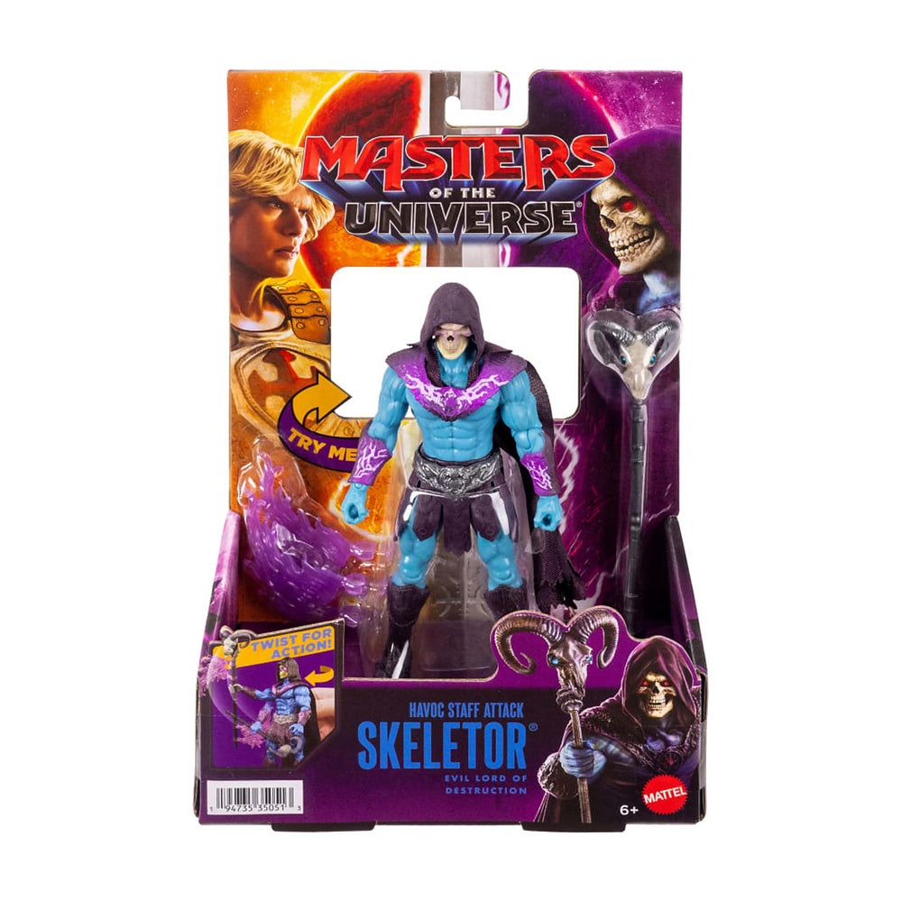 Motu He-man Figura Accion Skeletor Baston Havoc Twist 14 Cm