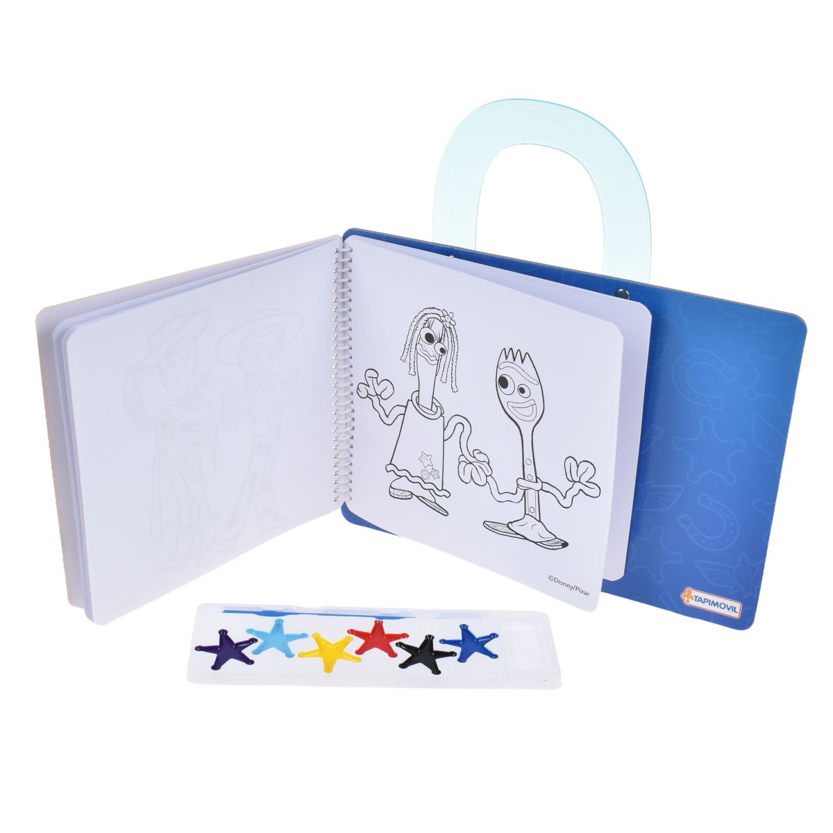 Set De Arte Con Acuarelas Stickers Y Hojas Para Colorear
