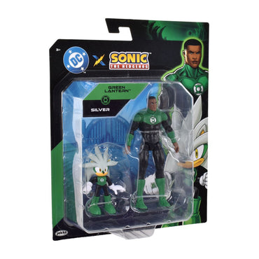 Set 2 Figuras De 6 Y 13 Cm Sonic Dc Comics - Silver Green Lantern