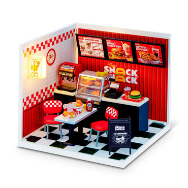 ZURU Mini Brands Mini Spaces Snack Shack Set de Juego con Luz LED