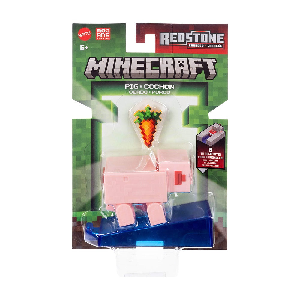 Minecraft Core Figura De 8cm Con Crafting - Cerdo