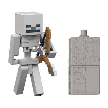Minecraft Core Figura De 8cm Con Crafting - Esqueleto