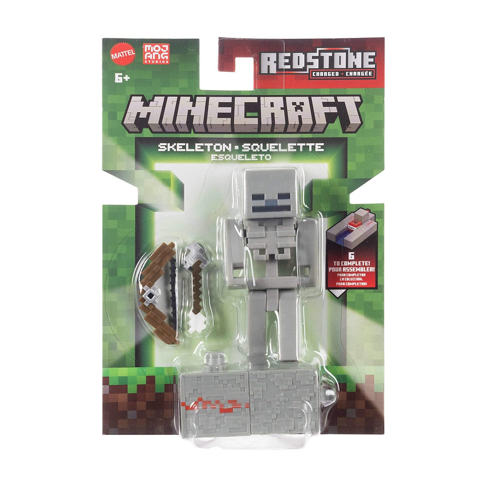 Minecraft Core Figura De 8cm Con Crafting - Esqueleto