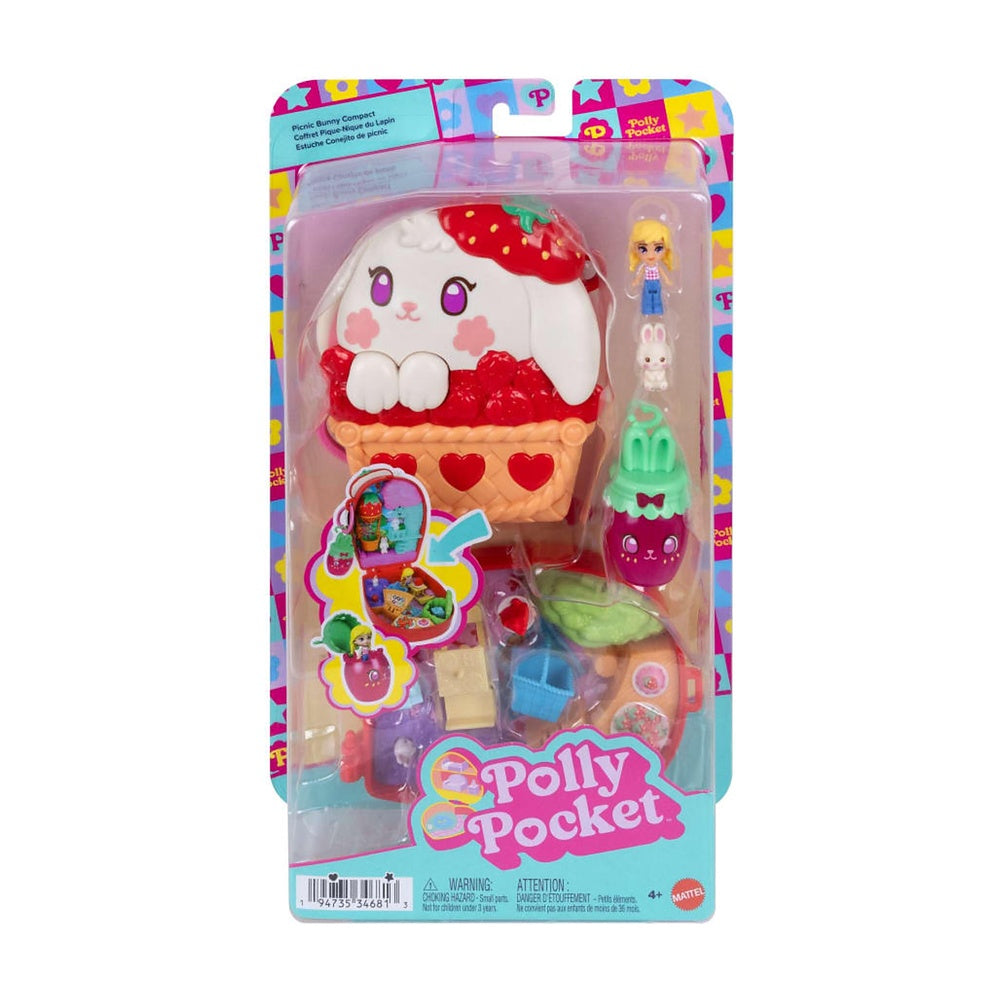 Polly Pocket Set De Juego Mundo De Compactos De Polly - Picnic Bunny