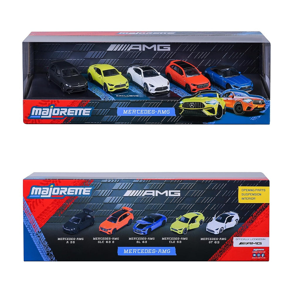 Set 5 Vehiculos Mercedes Amg Majorette