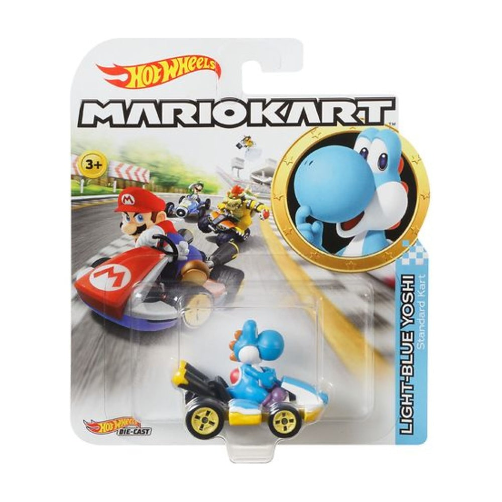 Hot Wheels Mario Kart Personajes Escala 1:64 - Light-blue Yoshi