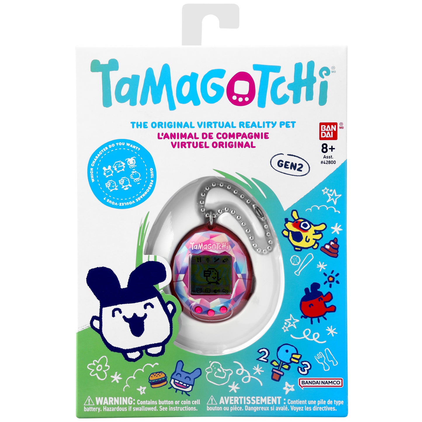 Mascota virtual Tamagotchi original de Bandai - Pink Treasure Jewel