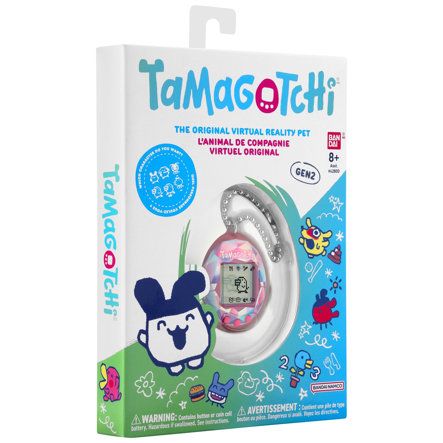 Mascota virtual Tamagotchi original de Bandai - Pink Treasure Jewel