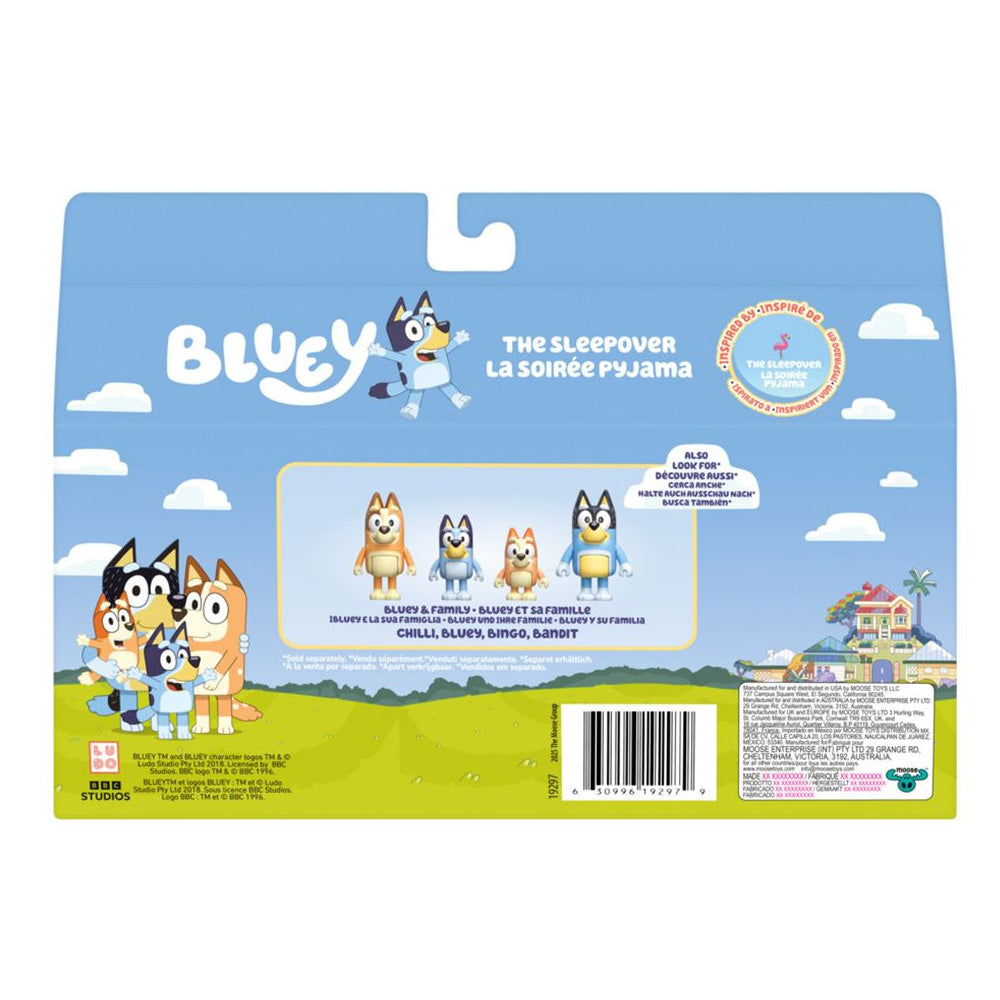 Bluey Sleepover Pack 4 Figuras - pijamada