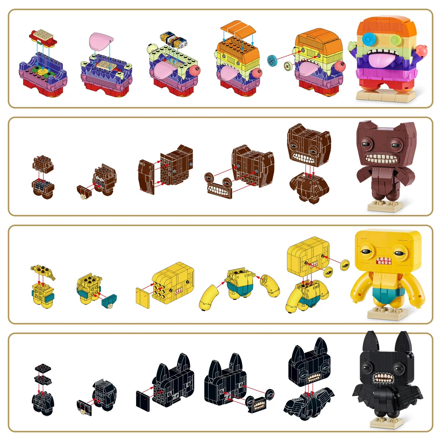 Set Bloques Premium Fuggler Max - Con Diferentes Modelos De Piezas - Negro