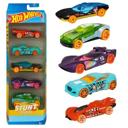 Pack 5 Autos Basicos Hotwheels - Rapido Y Furioso Hw Retro Racershw Motor Showstunt Tracks Scoopa Di Fuego
