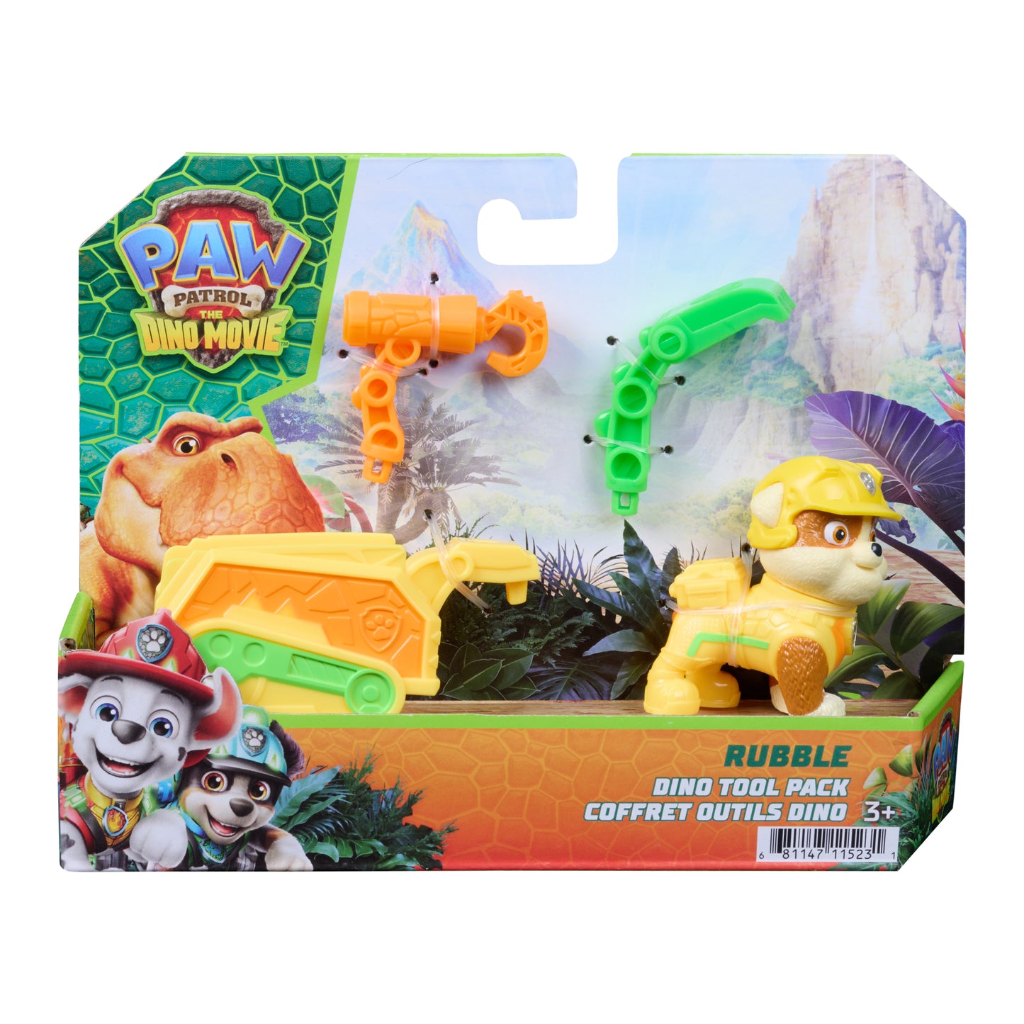 Paw Patrol Movie Dino Figuras Con Herramientas - Rubble