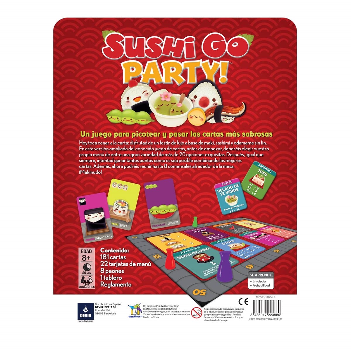 Juego De Mesa Sushi Go Party