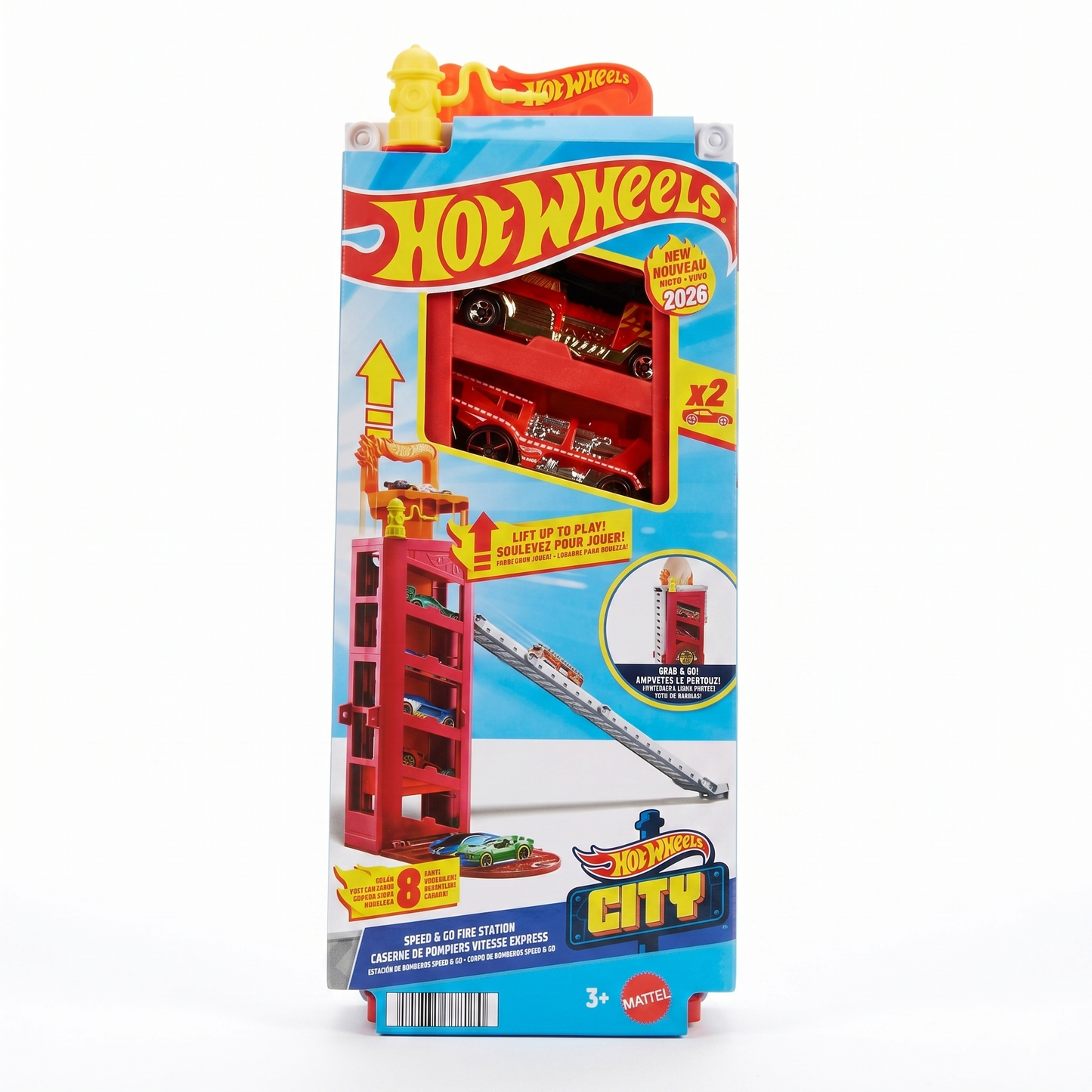 Hot Wheels Estacionamiento Portátil - Estacion De Bomberos Speed Y Go