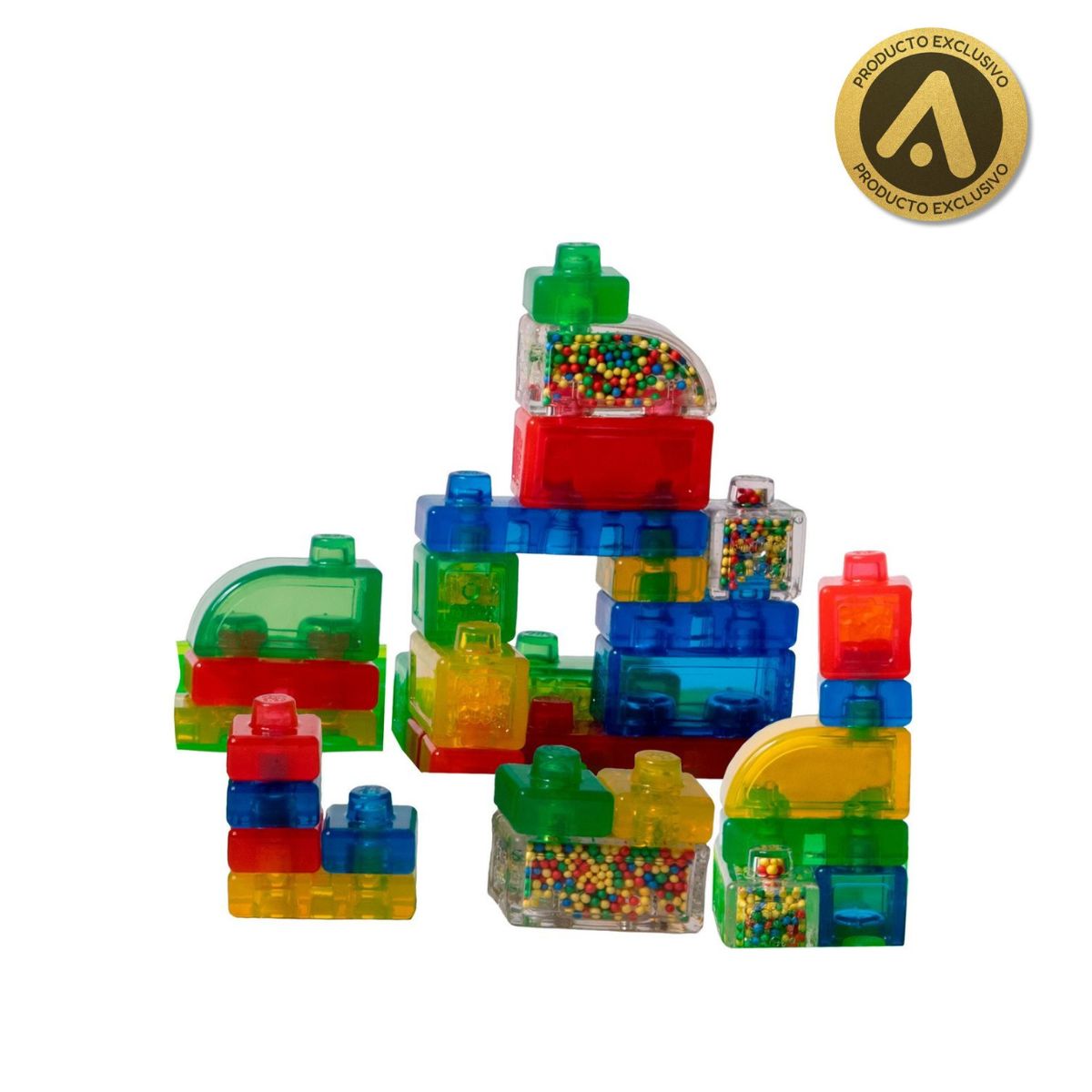 Set de 30 Bloques Almacenamiento Y Apilado 2 En 1 Jelly Blox
