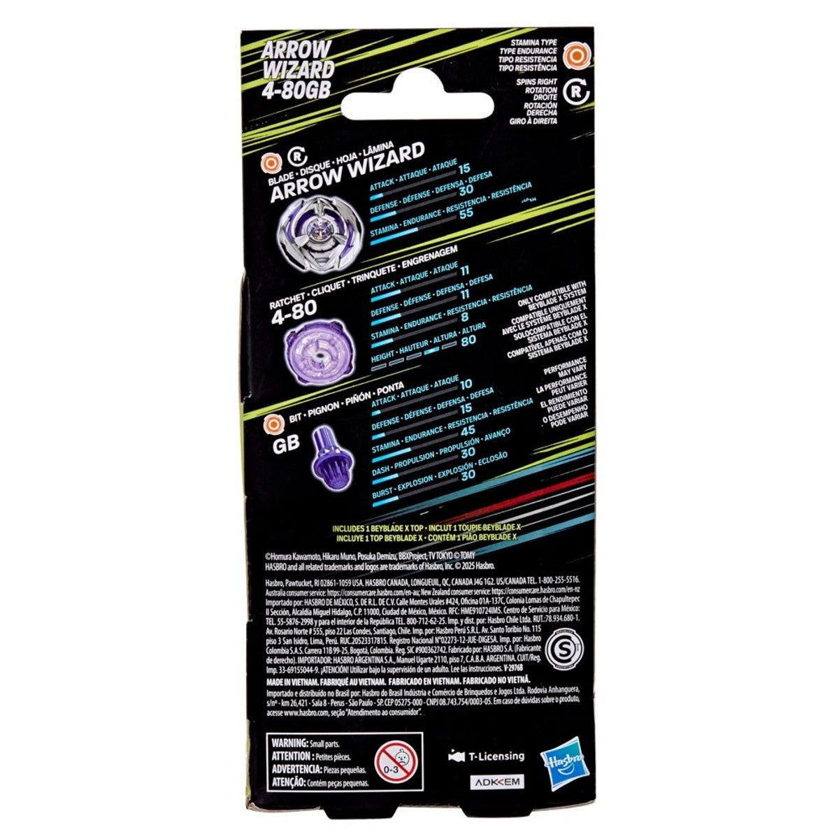 Beyblade X Booster Single Top Ast - Arrow Wizard 4-80Gb