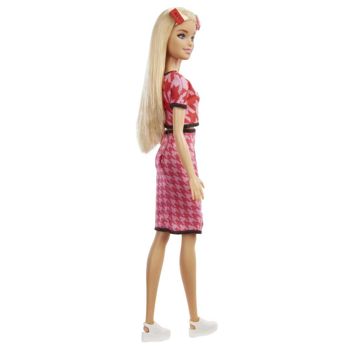 Barbie Fashionistas - Vestido Pata De Gallo Rosa