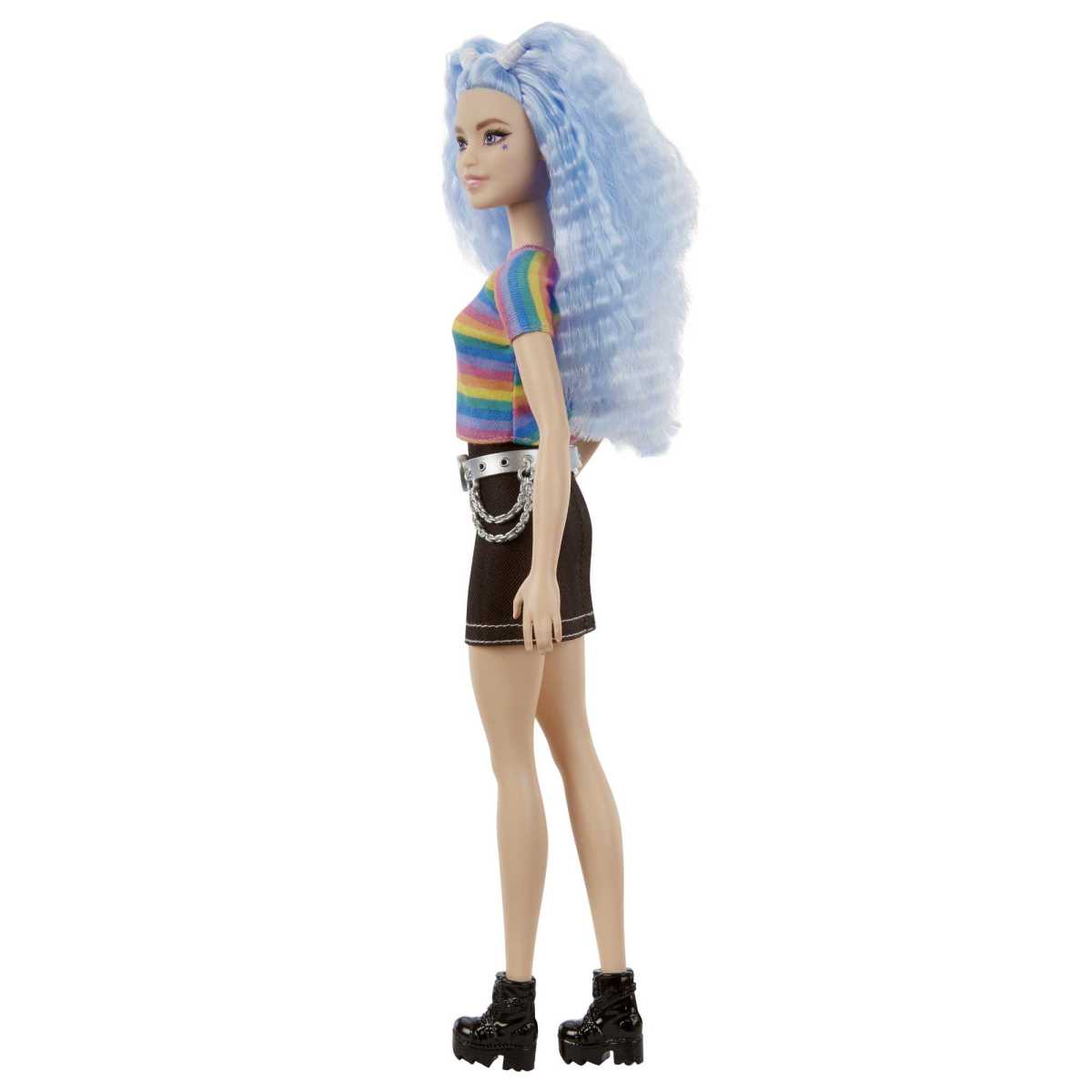 Barbie Fashionistas - Top Arcoiris Y Falda Negra