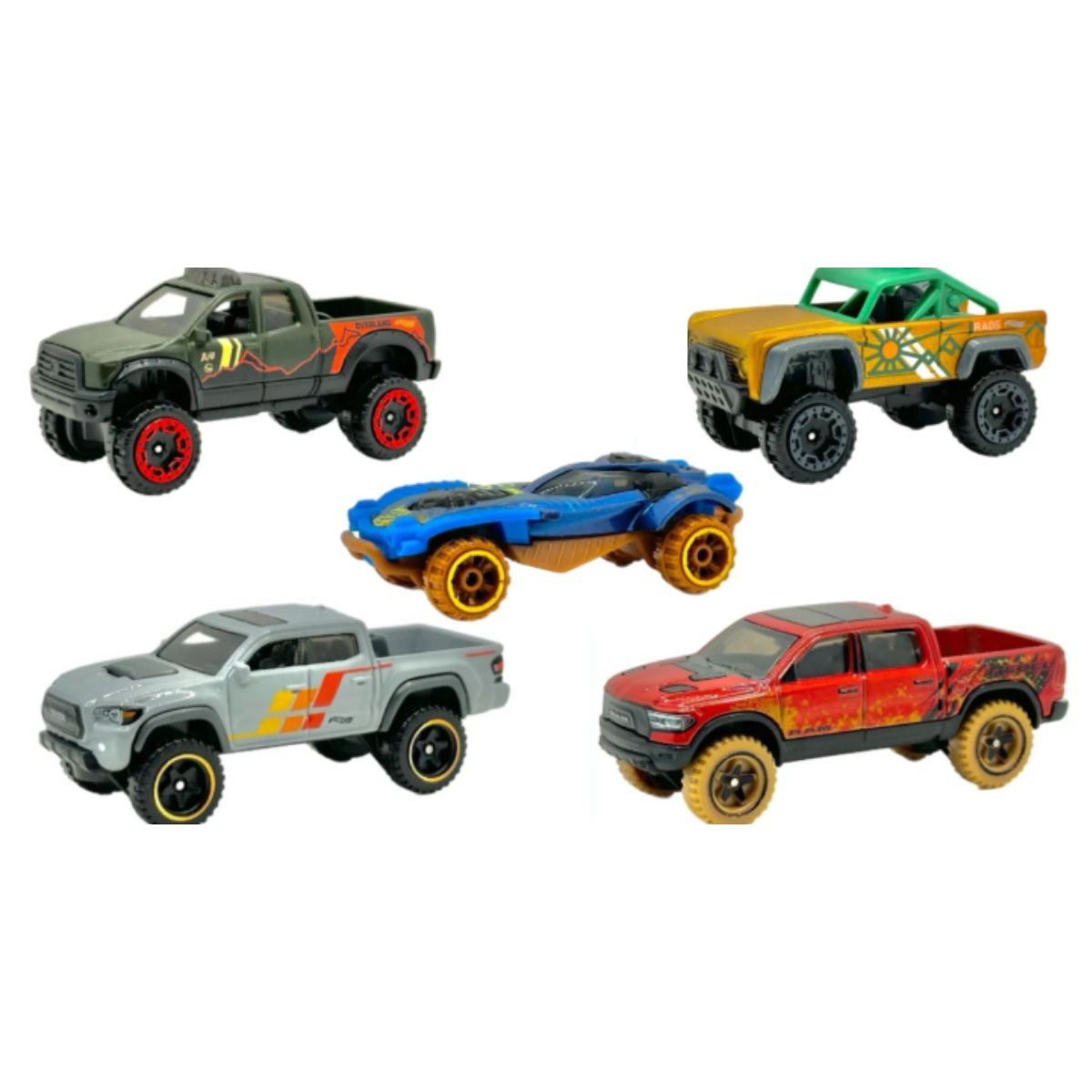 Pack 5 Autos Básicos Hotwheels - Hw Remote Adventures