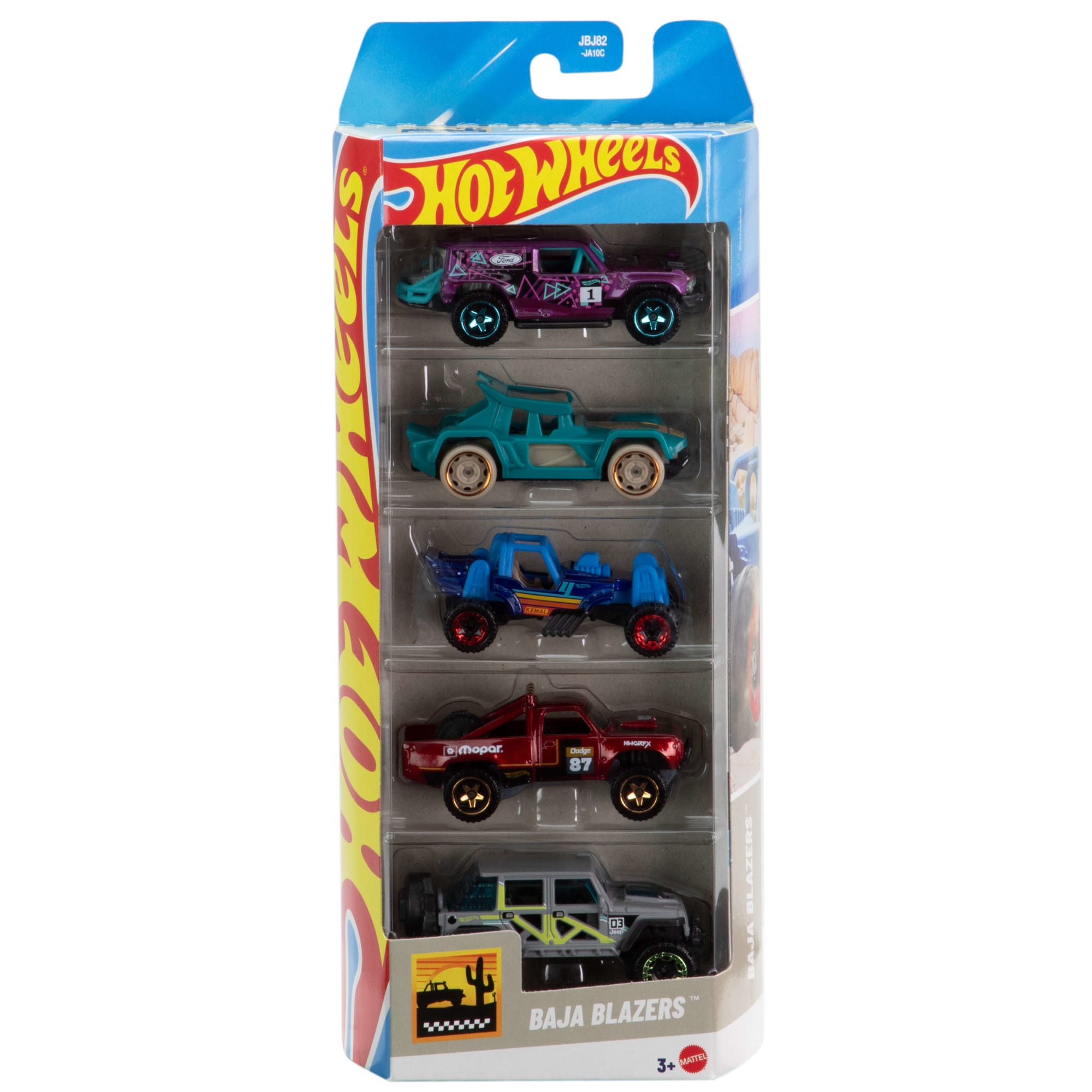 Pack 5 Autos Básicos Hot Wheels - Tooned Stunt Tracks Exotique