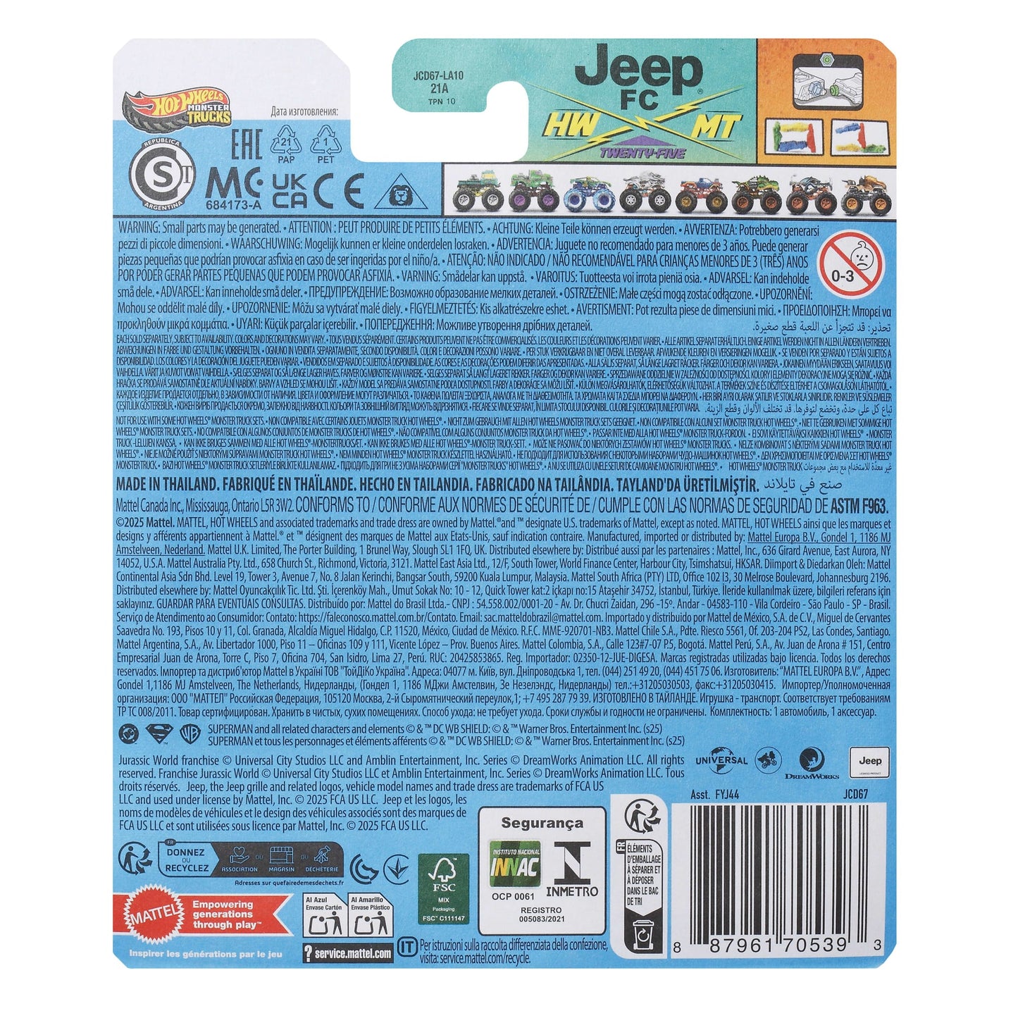 Hot Wheels Monster Truck Escala 1:64 - Jeep FC