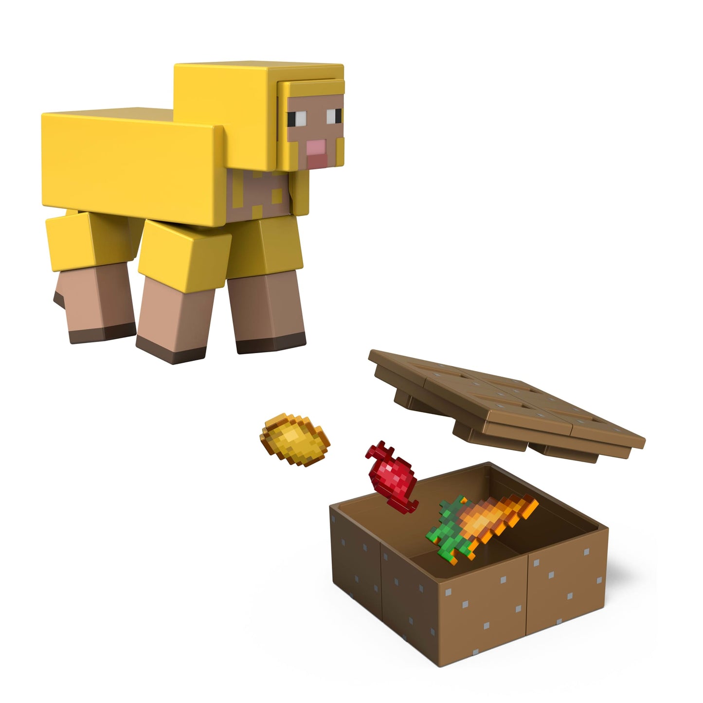 Minecraft Core Figura De 8 Cm Con Crafting 2 Pack Sunny Y Oveja