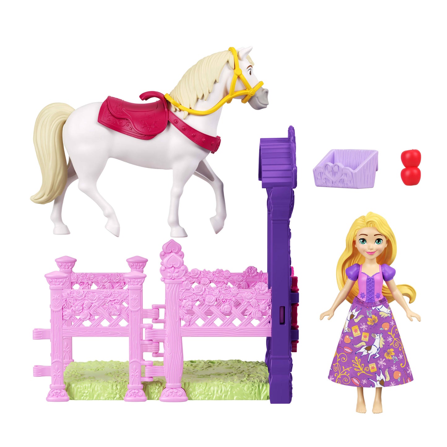 Disney Princesa Princesas Con Establo Y Caballo - Establo Real De Rapunzel-5