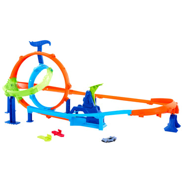 Hot Wheels Pista De Juguete Pista De Acrobacias Lanza Y Choca-2
