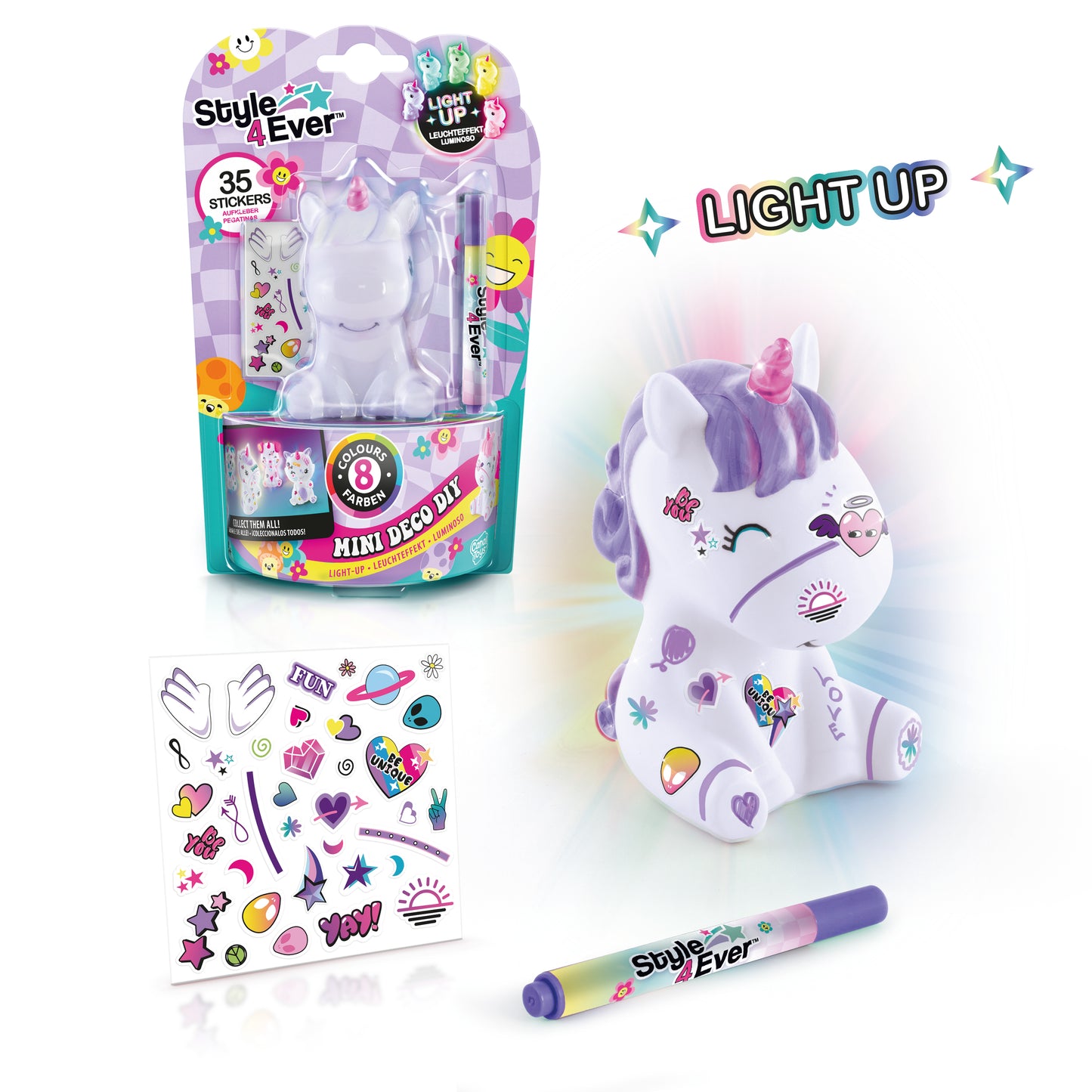 Unicornio Mini Diy - Con Luz