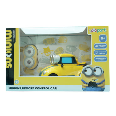 Caja del vehículo radiocontrolado Minions con control remoto y diseño colorido