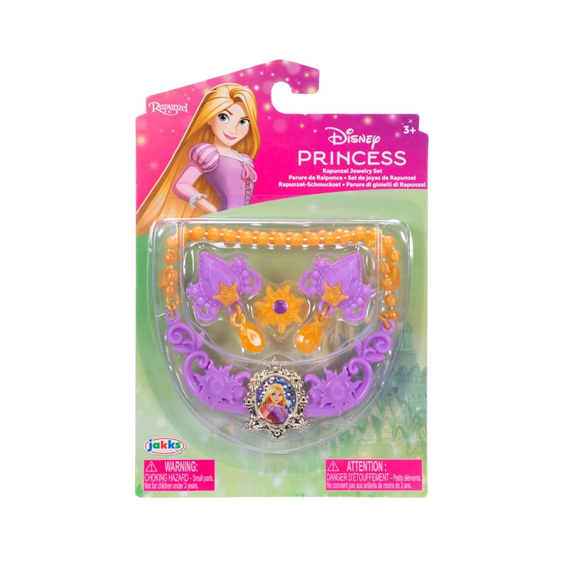 Set De Collar Y Aros Princesas De Disney - Rapunzel