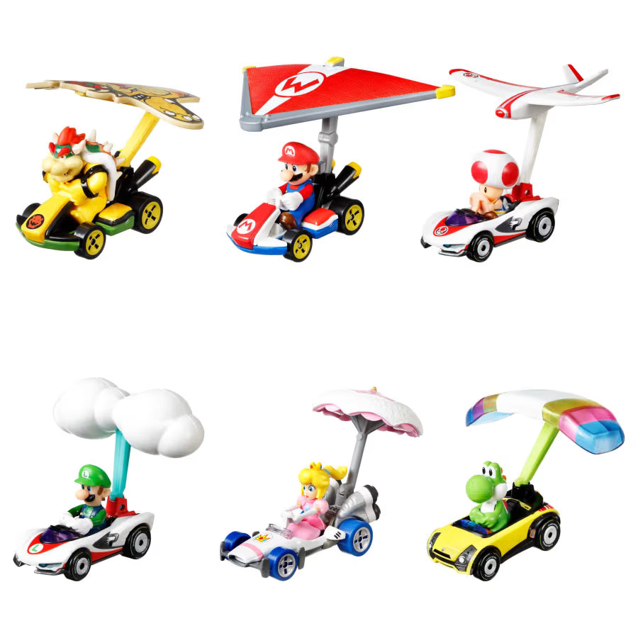 Hot Wheels Mario Kart - Toad P-Wing con Plane Glider