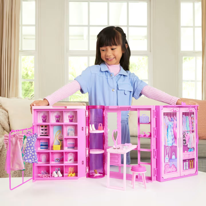 Barbie Set Clóset De Los Sueños Con Accesorios Y Muñeca