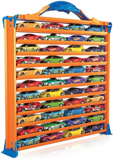 Hot Wheels 3 En 1 - pista rack guarda hasta 44 autos