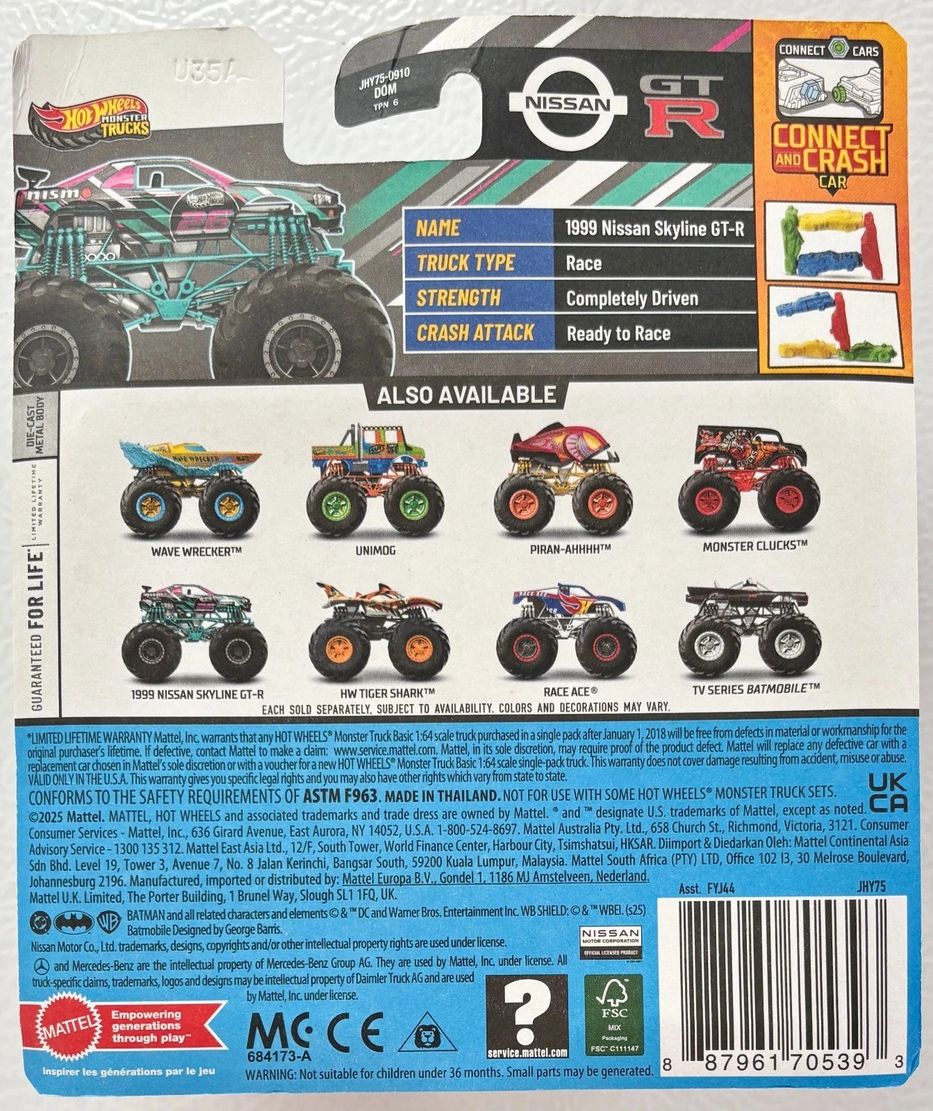 Hot Wheels Monster Truck Escala 1:64 - 1999 Nissan Skyline